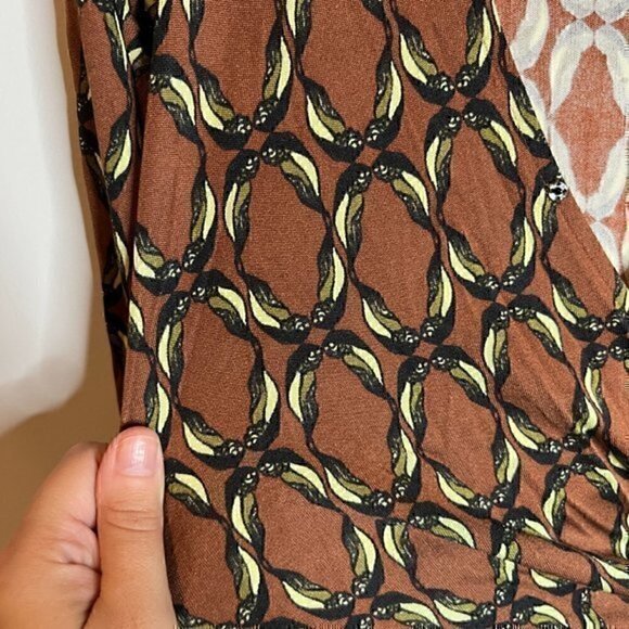 Issa London silk patterned V-Neck wrap dress - Picture 2 of 7